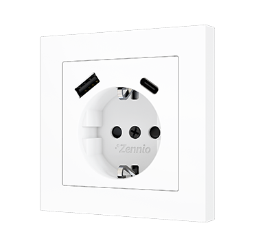 ZS55 Schuko Socket with USB C + A