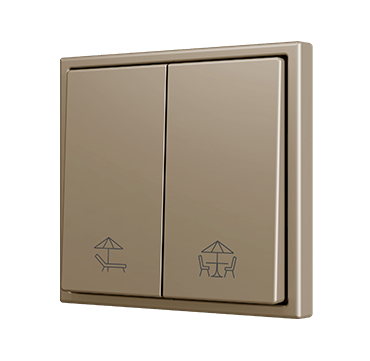 ZS70 Double Soft push button for 2 binary inputs 70×70 mm